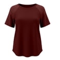 thumbnail image 6 of asjyhkr T-Shirts for Women Cotton Short Sleeve Crew Neck Lightweight Loungewear Summer Loose Casual Tops, 6 of 6