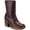 Burgundy, variant on SUN STONE Womens Brown Cushioned Goring Denverr Square Toe Block Heel Zip-Up Booties 5 M
