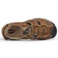 thumbnail image 4 of Men's Closed Toe Leather Hiking Sandals Outdoor Beach Sandals Mens Casual Comfort Fisherman Shoes Non-Slip Waterproof Brown 7.5#, 4 of 7