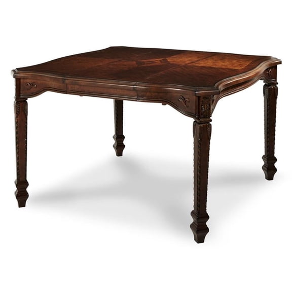 Windsor Court Traditional Wood Gathering Table - Vintage Brown Fruitwood
