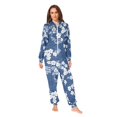 thumbnail image 2 of FORMRS Onesies Pajama for Adults Unisex Hoodie Winter Jumpsuit One Piece Sleepwear, Sizes S-2XL, Floral Ocean Waves, 2 of 7