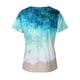 thumbnail image 3 of Gibobby Blusa Casual de Mujer Camiseta ajustada con botones decorativos manga corta con estampado moda informal para mujer(Azul,M), 3 of 5