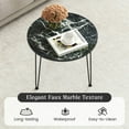 thumbnail image 4 of YYAo Coffee Table,Dining Table,Side Table,Round Coffee Table with Thickened Tabletop and Metal Tripod Legs-Black, 4 of 11