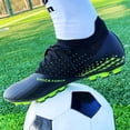 thumbnail image 3 of Zapatos de fútbol para hombre, botas de fútbol ultraligeras antideslizantes con picos largos, tacos profesionales para exteriores, zapatos deportivos de hierba, zapatillas a juego, 3 of 4