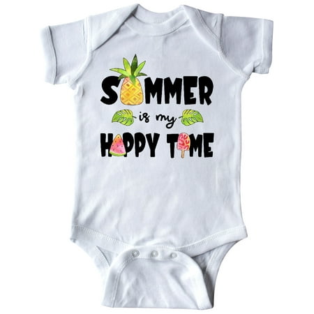 

Inktastic Summer is my Happy Time- Pineapple Watermelon Popsicle Gift Baby Boy or Baby Girl Bodysuit