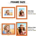 thumbnail image 3 of decorUhome 8x10 Matted to 5x7 Picture Frame, Photo Frame for Gallery Wall or Tabletop Display, Orange, 3 of 9