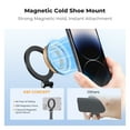thumbnail image 2 of K&F CONCEPT Magnetic Metal Phone Mount with Cold Shoe Mount, Adjustable Rotatable with iPhone 16/15/14/13, Camera Monitoring, Tripods, Stabilizers, 2 of 7