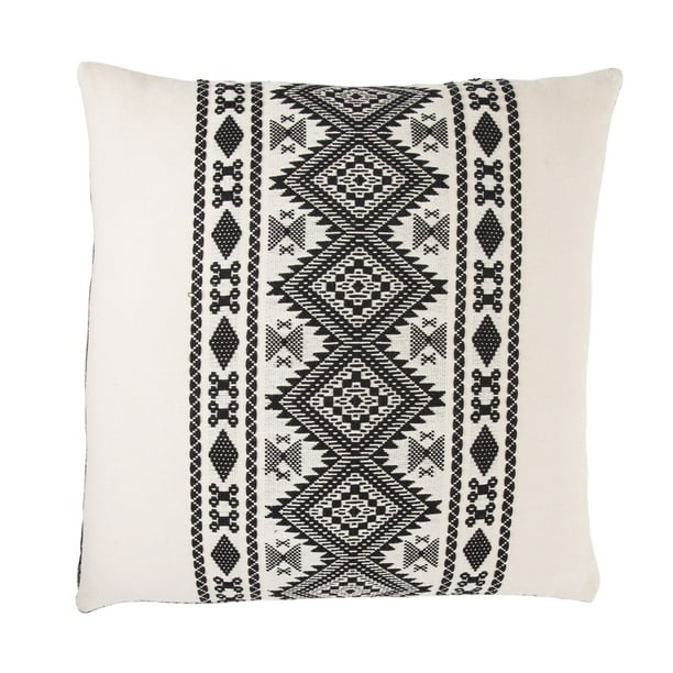 22 Cream White And Black Tribal Square Throw Pillow Walmart Com Walmart Com