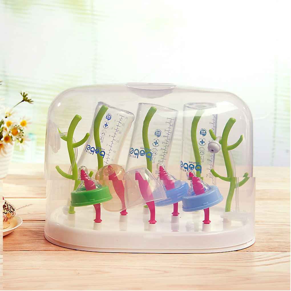 Formula Milk Storage Baby Bottle Drying Rack Dryer Nipples Cups Drain