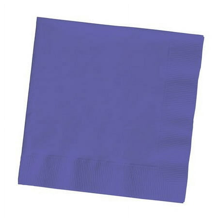 Club Pack of 500 Grape Purple Solid 3-Ply Disposable Lunch Napkins 6.5"