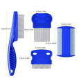 thumbnail image 1 of 4-Piece Pet Grooming Comb Kit: Dense-Tooth Flea & Lice Remover, V-Shaped Tick Hook for Safe Eradication, Rounded Tip Massage Detangler, One-Touch Hair Removal Button – All-in-One Solution for, 1 of 6