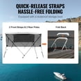 thumbnail image 4 of Funda Bimini Top Boat VEVOR 4 Bow de 8 pies x 1,37 m x 2,16 -2,29 m, 4 of 9