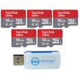 thumbnail image 1 of Tarjeta de memoria SanDisk Micro Ultra de 16 GB (paquete de 5), clase 10, 98 MB/s, 1 of 4