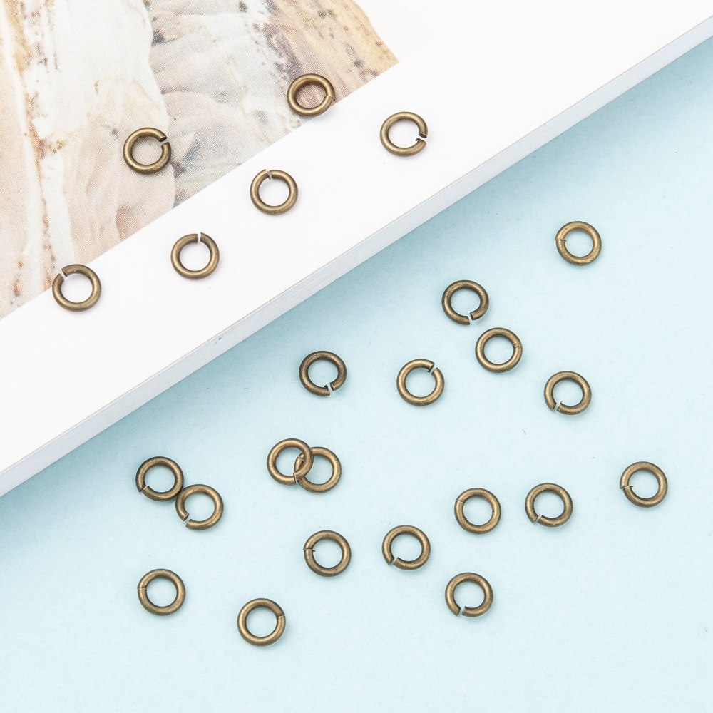 Open Jump Rings Brass Jump Rings Cadmium Free & Lead Free Bronze 5x1mm 18 Gauge Inner Diameter: 3mm about 6000pcs/500g