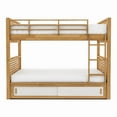 thumbnail image 2 of Furniture of America Sowon Solid Wood Storage Twin Bunk Bed in Light Oak, 2 of 12