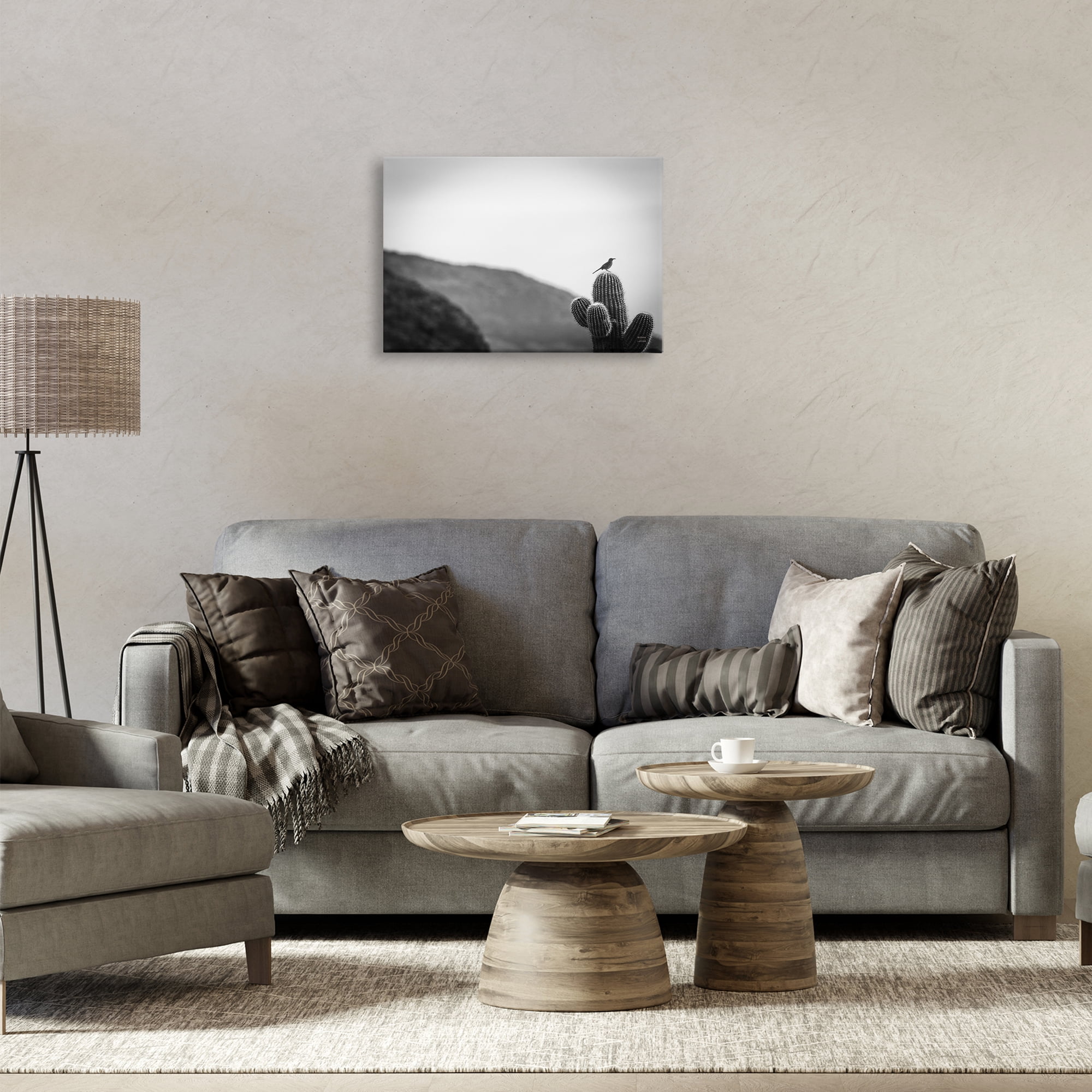 Stupell Industries On Guard Bird & Cactus Landscape & Nature Photography Wrapped Canvas Art Print Wall Art, 24 x 16