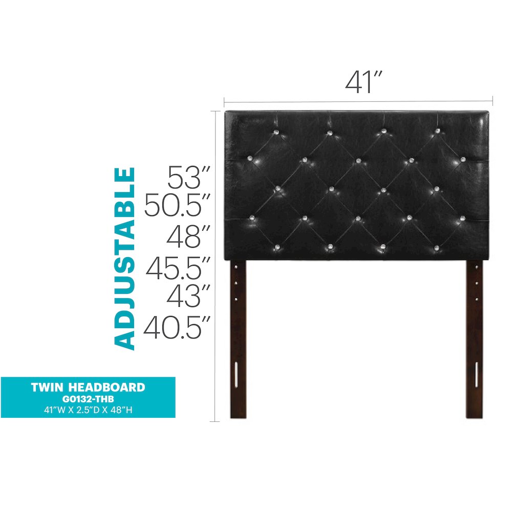 Glory Furniture Super Nova Twin Headboard in Black Color