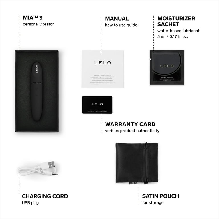 LELO Mia 3 Bullet Vibrator Mini Travel Size Clitoral Stimulator 8 Settings  Women Black - Walmart.com