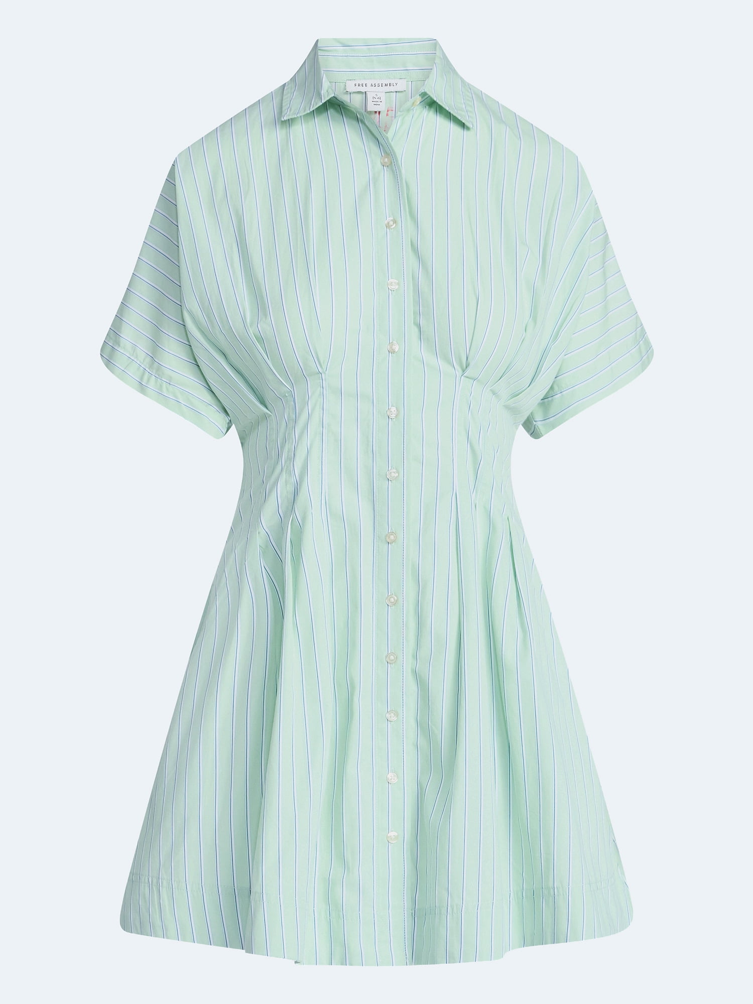 Free Assembly Women's Short Sleeve Corset Mini Dress, Sizes XS-XXL
