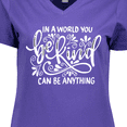 thumbnail image 4 of Inktastic Inspirational Quote in a World You Can Be Anything Be Kind Women's V-Neck T-Shirt, 4 of 5