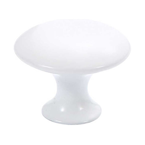 Kenally Tiradores de armario de setas de estilo europeo, tiradores de cajón, herrajes de armario de puerta Retro de un solo agujero fijo Herramientas y ferretería L/Blanco