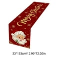thumbnail image 3 of Christmas Tablecloth with Festive Elements, Holiday Dining Decor for Party, Reusable Washable Long Table Cover for Seasonal Celebrations and Home Kitchen Decorations, 3 of 6