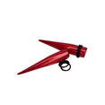 thumbnail image 1 of Metallic Cherry Red Acrylic O-ring Ear Tapers, 1 of 3