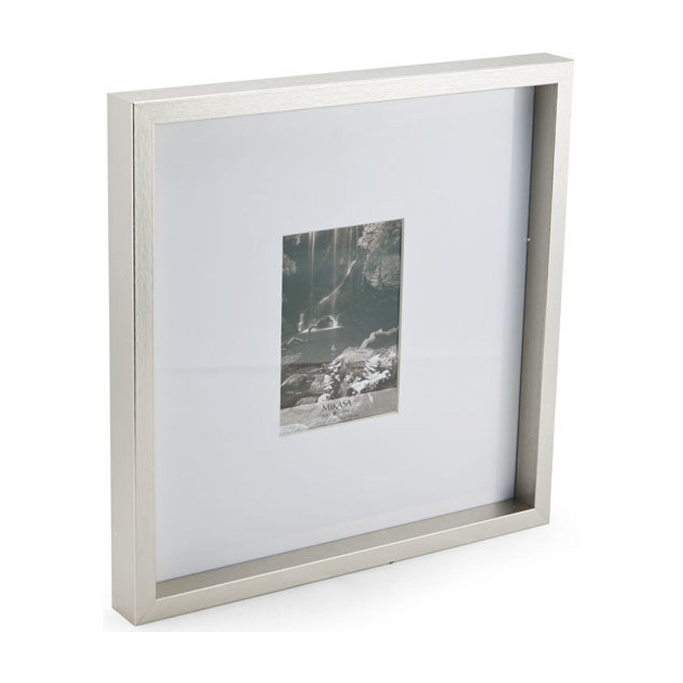 Home Accents 16 X 16 inch Gallery Frame Displays 5 X 7 inch Photos with Mat, Silver