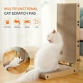 thumbnail image 6 of Snugspot  L-Shape Cat Scratcher – Cardboard Vertical Scratching Post with Ball Toy, Durable Scratch Pad for Adult Indoor Cats, 6 of 8