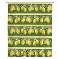 thumbnail image 2 of Lemon Summer Sheer Curtains 84 Inches Long, Watercolor Fruits Green Yellow Stripes Light Filering Curtains, Breathable Simi Curtain Privacy Drapes for Living Room Bedroom Lightweight Window Treatment, 2 of 9