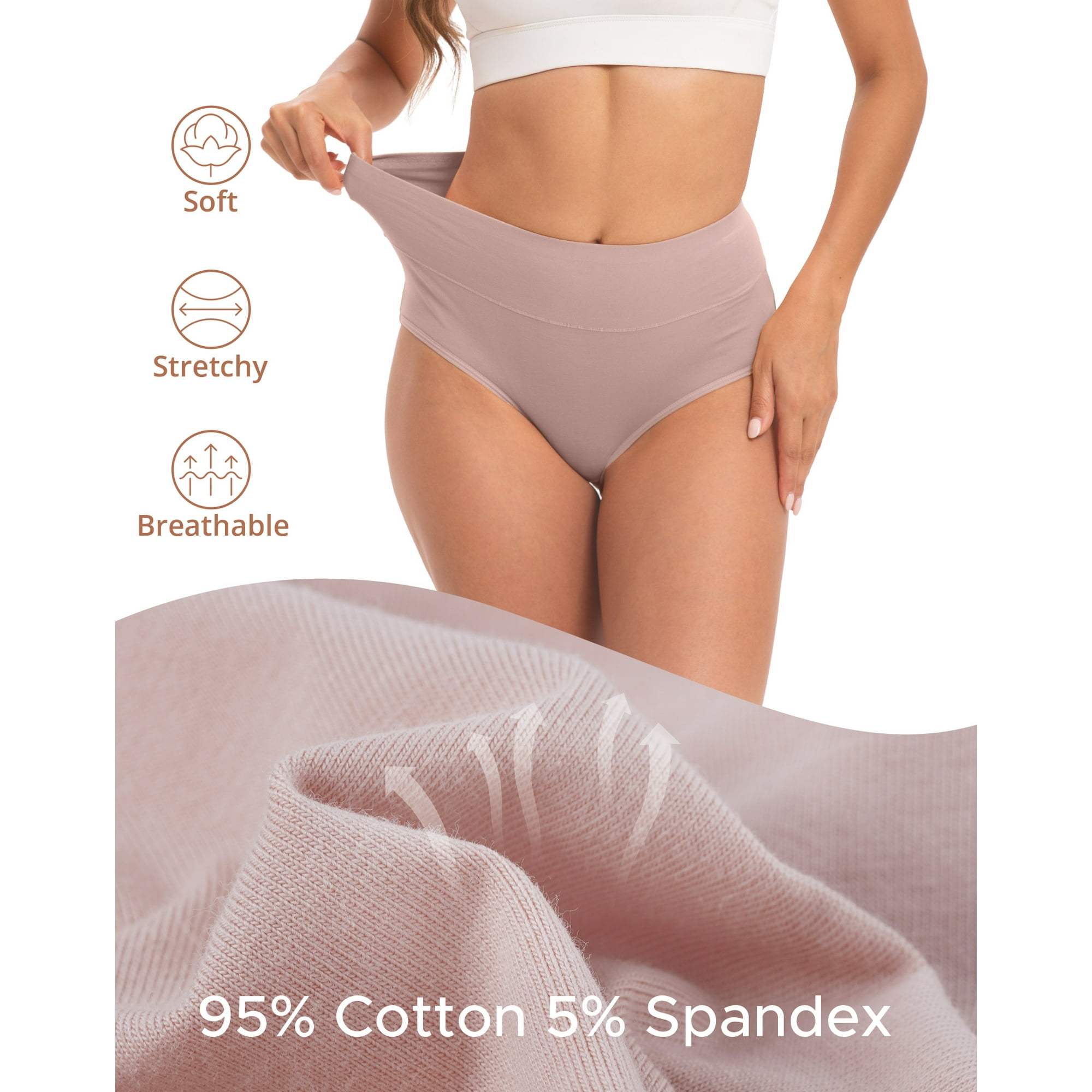 INNERSY Culottes en Coton Taille Haute Post-Partum pour Femmes