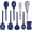 Navy Blue, variant on Kitchen Utensils Set,9 PCS Cooking Utensils Set Spatula Set,Non Cooking Utensils,Tongs,Spoon,Whisk,Brush, Kitchen Gadgets for Non-Stick Cookware, Essential(Black-9P)