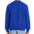 thumbnail image 5 of Hanes Perfect Sweats Crewneck Sweatshirt, Men's Long Sleeve Pullover Fleece, Deep Royal, S, 5 of 5