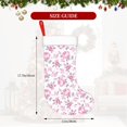 thumbnail image 4 of Balery Rose Flowers Pattern Christmas Stockings with Initials, 18" Large Knit Christmas Stocking,Xmas Stocking for Kids, Holiday and Family Stocking, 4 of 7