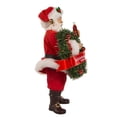 thumbnail image 2 of Kurt Adler 10.5" Fabriche Coca-Cola Battery Operated Santa With Lighted Wreath, 2 of 4