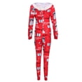 thumbnail image 3 of Aunavey Women's Christmas Onesie Pajamas Sleepwear Microfleece Hooded Adult Holiday Jumpsuit Romper Nightwear, 3 of 6
