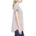 thumbnail image 3 of Pleione Sleeveless Henley Blouse Print Shirt Ivory Dotted Balloon, X-Large, 3 of 5