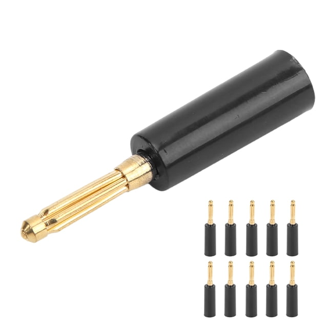 Conectores para altavoces Bling Bling conector banana dorado de 7 pines 4 mm