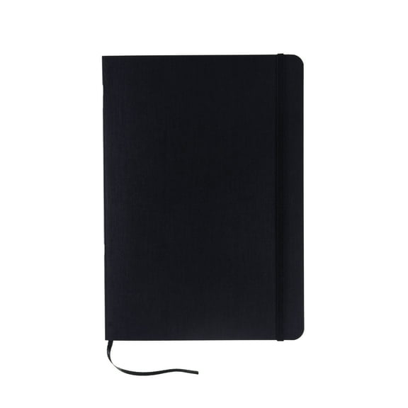 Fabriano Ecoqua Plus Stitch-Bound Notebook, 5.8" x 8.3", A5, Graph, Black