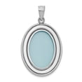 thumbnail image 3 of Lockets Sterling Silver Rhodium-plated Diamond Forever in My.. Oval Open Locket, 3 of 3