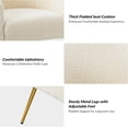 thumbnail image 2 of Sherpa Upholstered Armchairs Set of 2 Barrel Accent Chairs Metal Legs Living Room Bedroom Cute Vanity Chair Ivory, 2 of 6