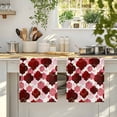 thumbnail image 4 of Red Geometric Moroccan Kitchen Towels Set of 3, Abstract Art Red Ombre Modern Absorbent Dish Towels for Kitchen, Microfiber Hand Towel, Quick Drying Tea Towel for Cleaning Decorative Dishcloths, 4 of 7