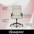 thumbnail image 5 of Beautyrest Amara Ergonomic Manager Office Chair with Padded Armrest for Teens and Adults, Ivory, 5 of 13