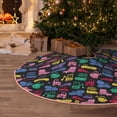 thumbnail image 5 of Balery Colorful Excavator Printed Christmas Tree Skirt , Merry Christmas Party Christmas Tree Decoration,Adjustable Tree Skirt-48", 5 of 6