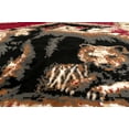 thumbnail image 3 of Furnish My Place Wildlife Lodge Rug – 5ft. x 8ft., Multicolor Cabin Rug with Bear Print, Geometric Design, Jute Backing. Countryside Interior Decoration, 3 of 9
