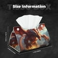 thumbnail image 4 of Kdxio Ferocious Dragon Fury Print Tissue Box Cover,Modern PU Leather Rectangular Tissue Box Holder for Bathroom Living Room Bedroom Office Desk Car Home, 4 of 6