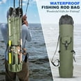 thumbnail image 6 of Fishing Rod Bag Pole Holder, Portable Fishing Rod Case Carrier Canvas Pole Storage Bag Travel Carry Case Waterproof Fishing Tackle Gear Organizer, 6 of 7