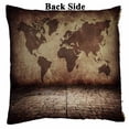 thumbnail image 2 of PKQWTM World Map Room Reversible Mermaid Cushion Cover Home Decor Sequin Pillow Case Size 16x16 inches, 2 of 2