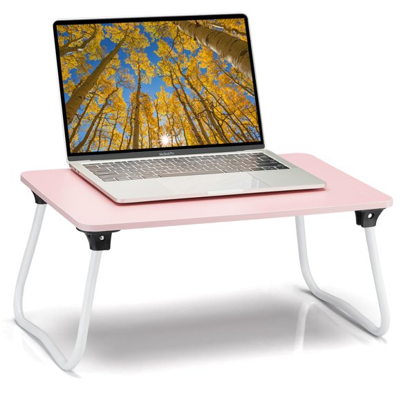 Soporte de escritorio plegable Mini Table, de lujo, para ordenador portátil, color rosa