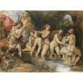 thumbnail image 2 of Giuseppe Cesari 18x14 Black Ornate Wood Framed Double Matted Museum Art Print Titled - Diana and Actaeon, 2 of 5